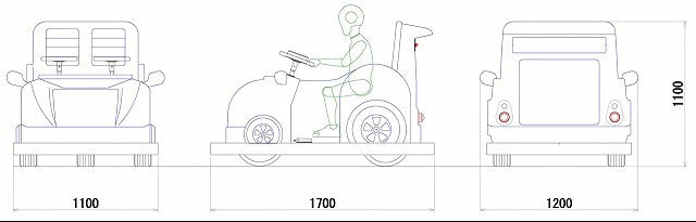 車両三面図